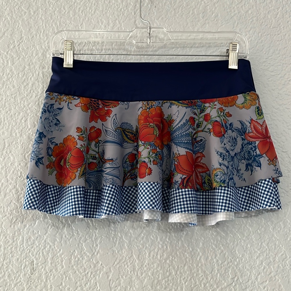Vintage Y2K Lucky Brand Floral Athletic Swim Skirt